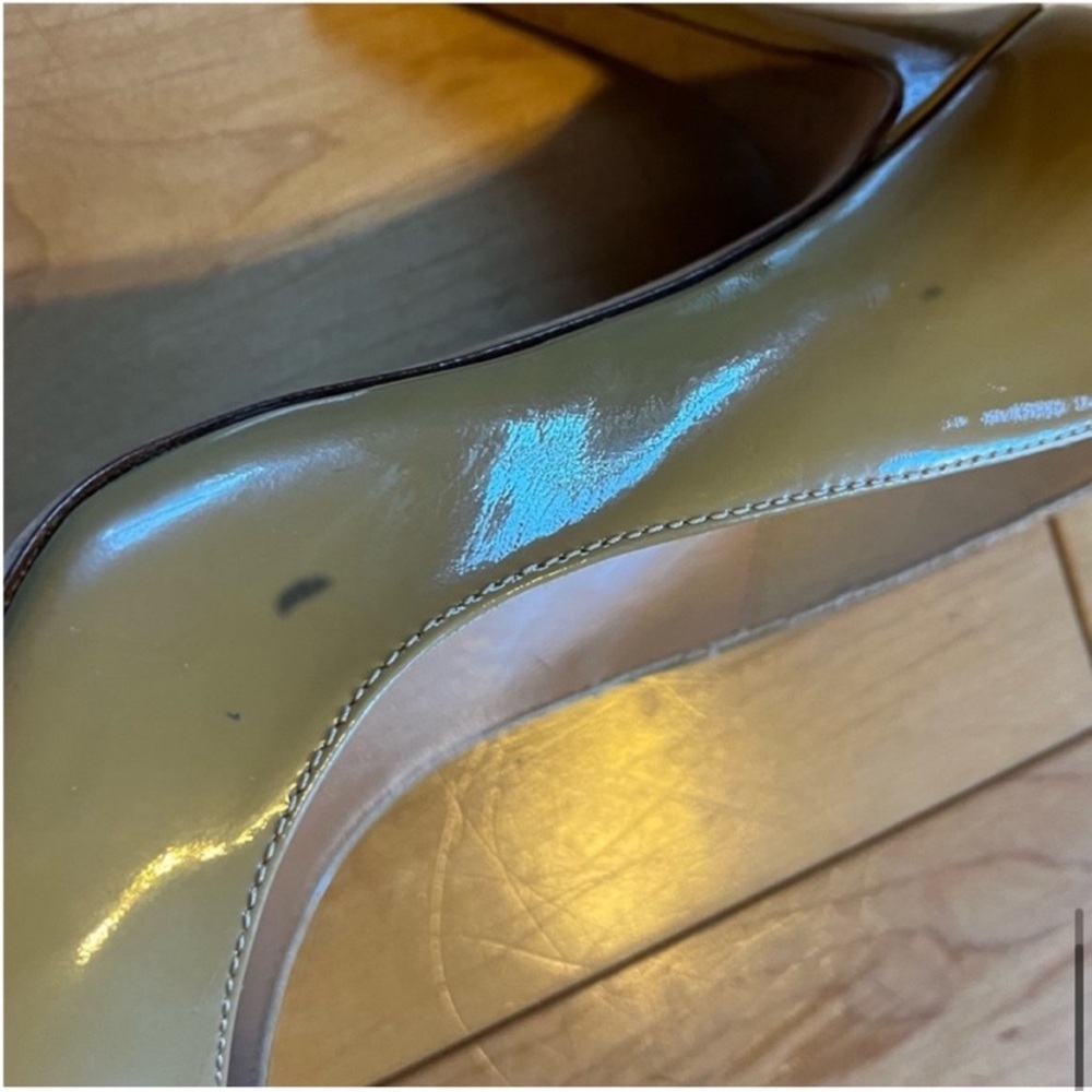 L.K. Bennett Nude Patent Leather Pump Heels size 37 - Picture 9 of 9